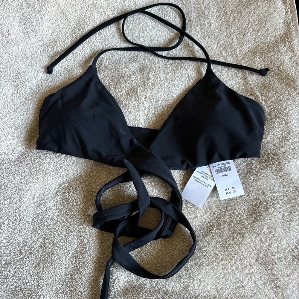 Black Wrap Bikini Top